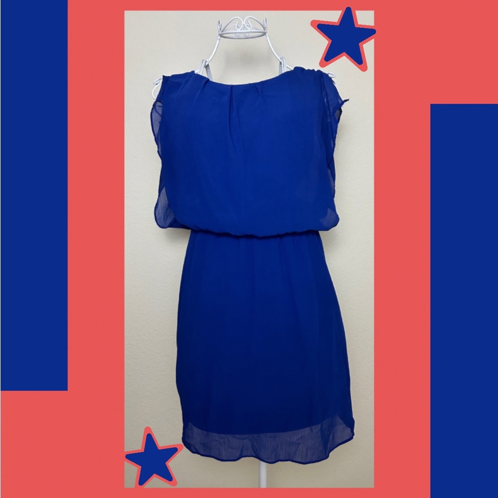 small THE LIMITED royal blue work dress